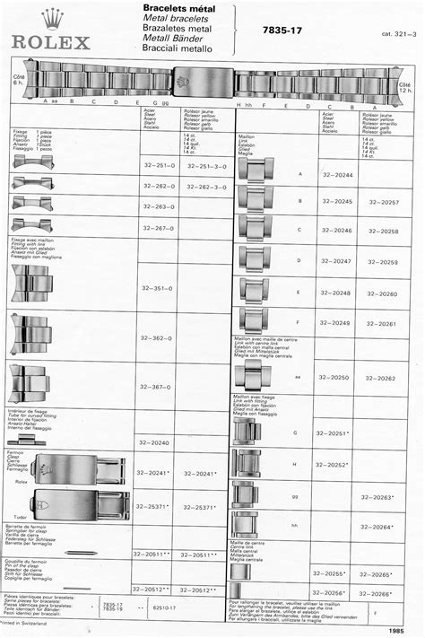 rolex bracelet parts diagram|rolex aftermarket parts.